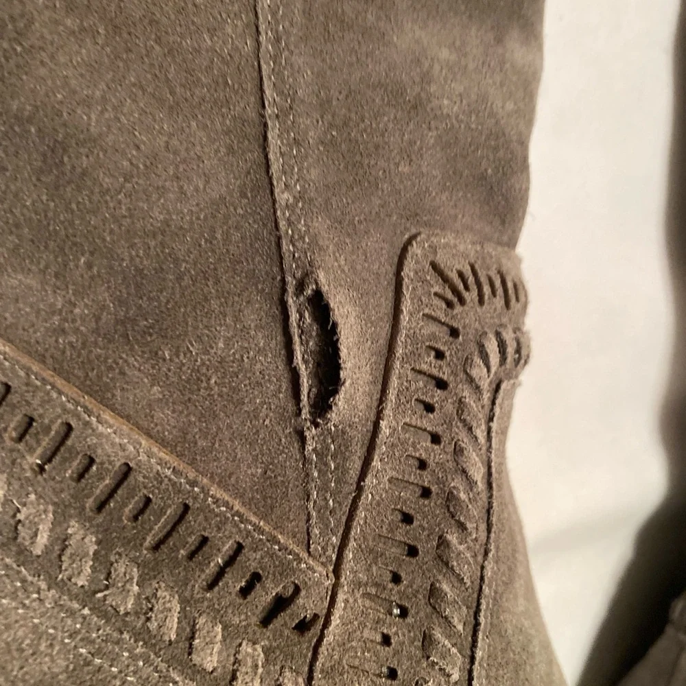 Vince Camuto Madolee Over the Knee Leather Boots Gray size 7 Beautiful